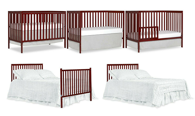 Classic 5 in 1 Convertible Baby Wood Crib