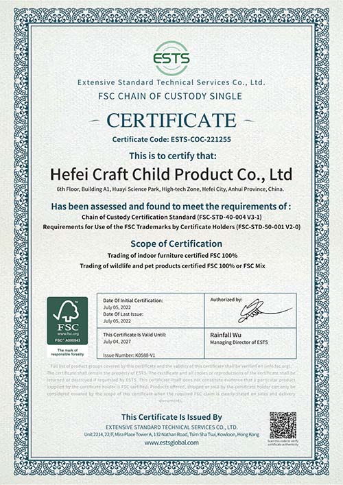 Hefei Craft Child Product Co.,Ltd