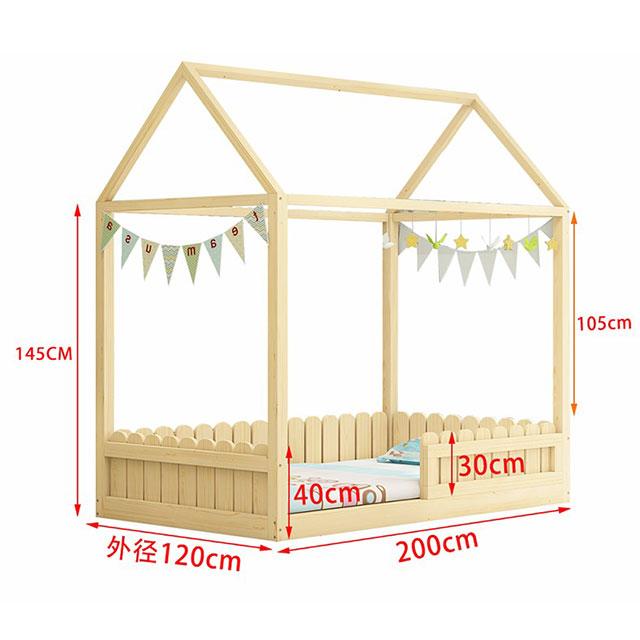 Solid Wood Kids House Bed wholesale