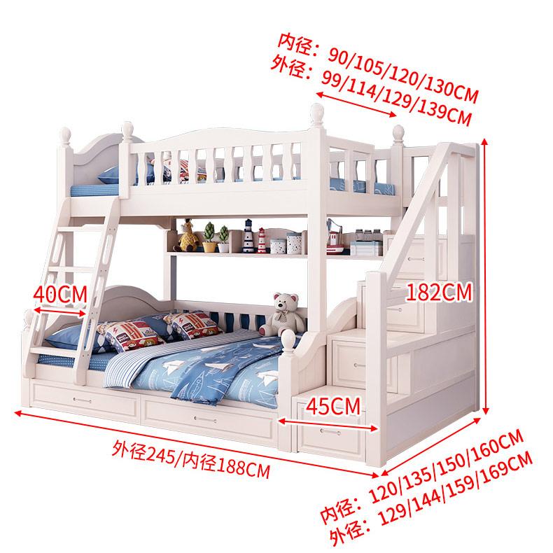 Multifunctional China Twin-Over-Full Wood Bunk Bed