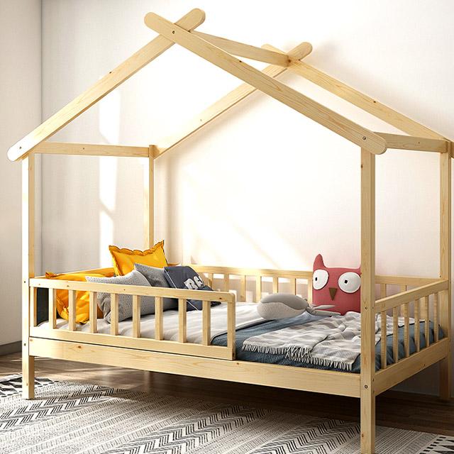 Europe Wooden Kids House Bed