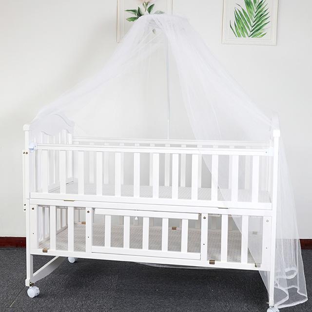 White Quality Wood Baby Sleeping Crib