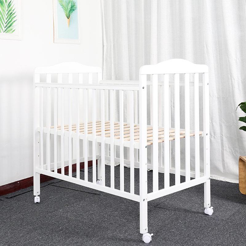 Non-Toxic Baby Wood Crib With Wheels