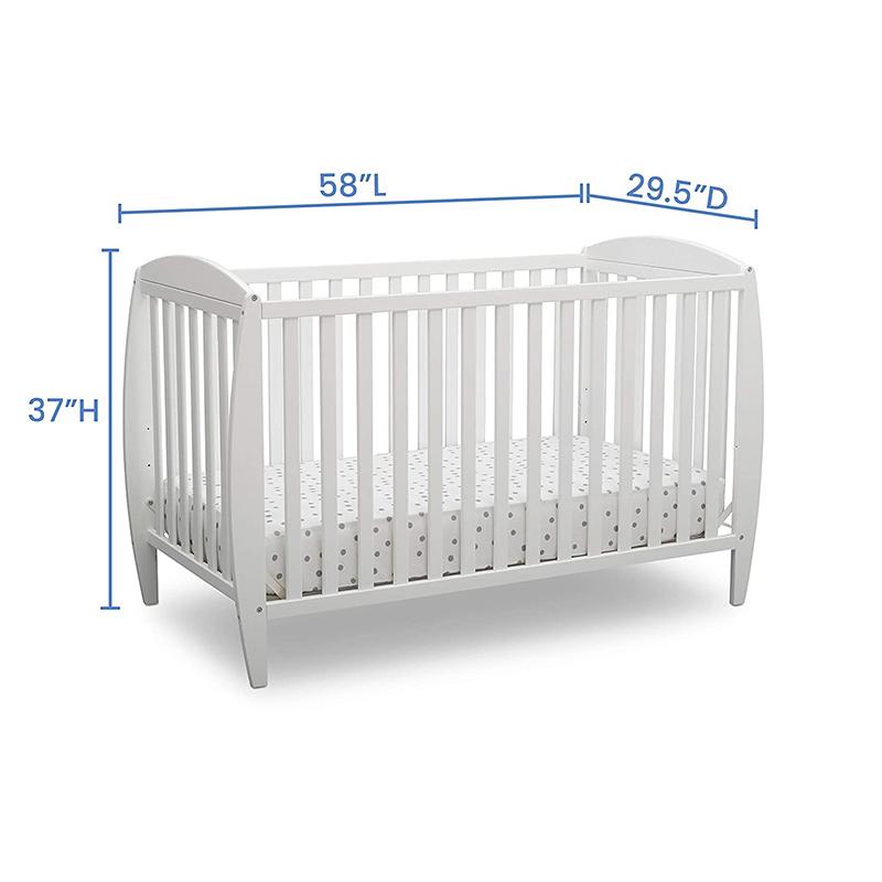 4-in-1 Convertible Baby Wood Crib
