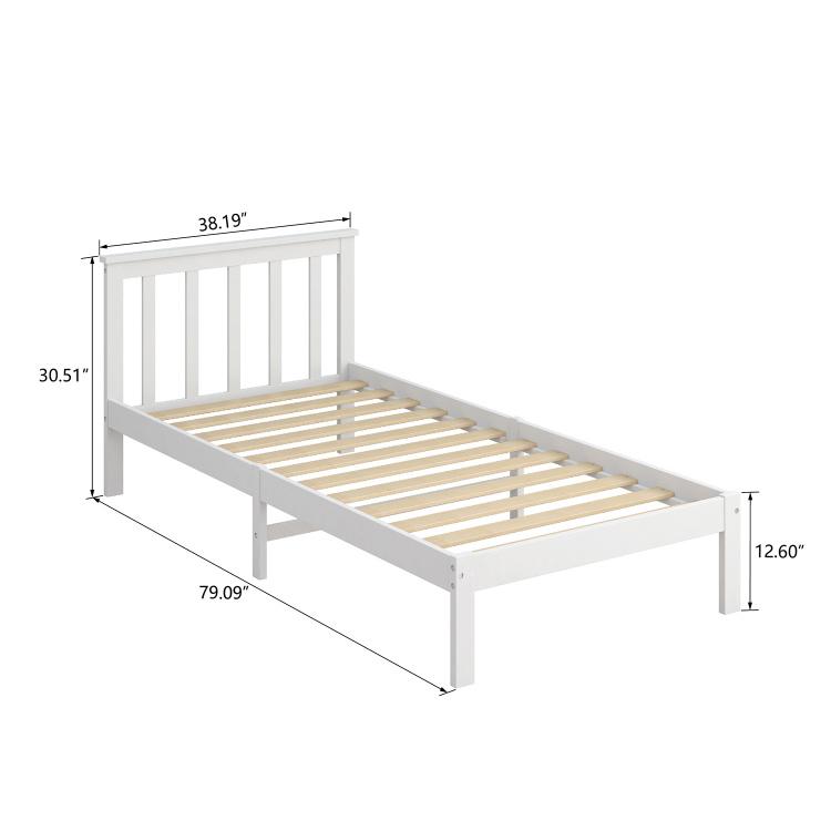 Kids Wood Platform Bed