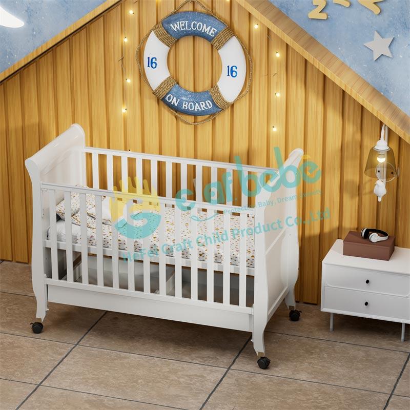 White Wooden Crib