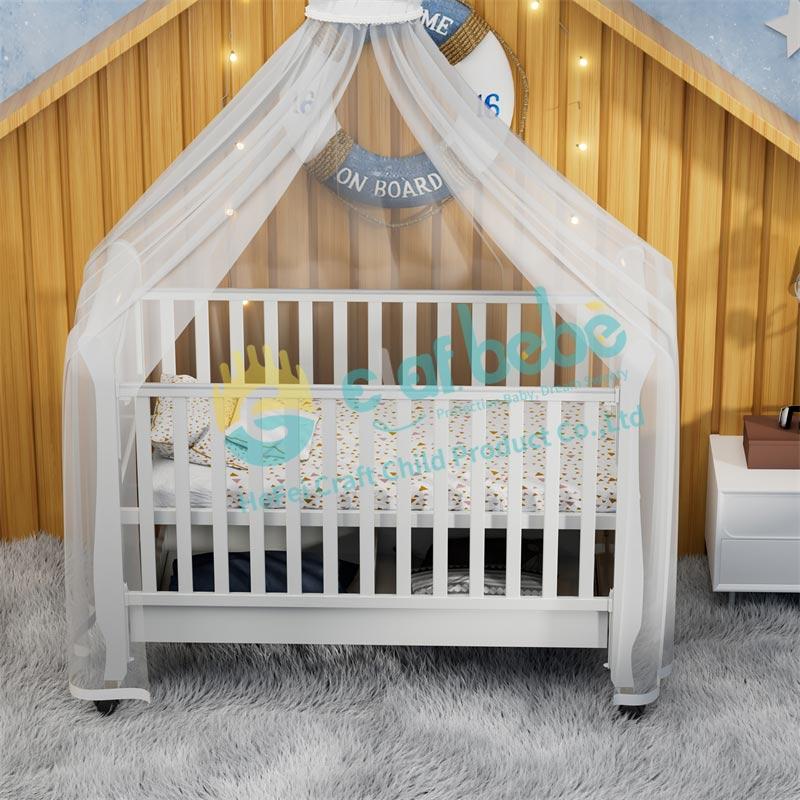 White Wooden Crib